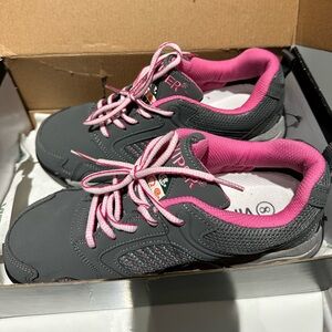 Women's Gray and Pink Sneakers